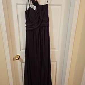 Chic One-Shoulder Purple Dress